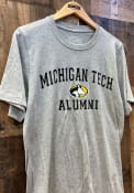 Michigan Tech Huskies Colosseum Alumni #1 Fashion T Shirt - Grey