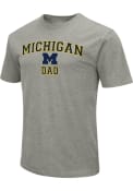 Michigan Wolverines Colosseum #1 Graphic Dad Fashion T Shirt - Grey