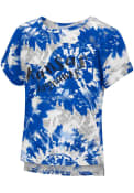 Kansas Jayhawks Toddler Girls Colosseum Dip Tie Dye T-Shirt - Blue