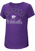 K-State Wildcats Girls Colosseum Studio T-Shirt - Purple