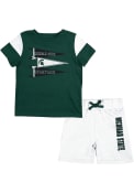 Michigan State Spartans Infant Colosseum Herman SS Top and Bottom - Green