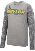 Baylor Bears Colosseum Quintana Camo Raglan T Shirt - Grey