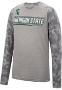 Michigan State Spartans Colosseum Quintana Camo Raglan T Shirt - Grey