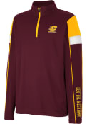 Central Michigan Chippewas Youth Colosseum Screever Quarter Zip - Maroon