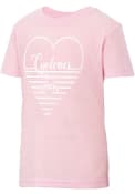 Iowa State Cyclones Girls Colosseum Knobby Heart T-Shirt - Pink