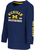 Michigan Wolverines Toddler Colosseum Roof Top T-Shirt - Navy Blue