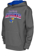 Kansas Jayhawks Youth Colosseum Block Name Drop Hooded Sweatshirt - Charcoal
