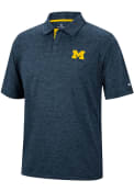 Michigan Wolverines Colosseum Tournament Polo Shirt - Navy Blue