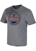 Illinois Fighting Illini Colosseum Larry T Shirt - Grey