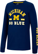 Michigan Wolverines Youth Colosseum Roof T-Shirt - Navy Blue