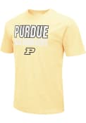 Purdue Boilermakers Colosseum Flat Name Mascot Fashion T Shirt - Gold