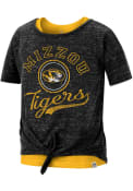 Missouri Tigers Girls Colosseum Stroll 2 Layer Fashion T-Shirt - Black
