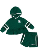 Michigan State Spartans Infant Girls Colosseum Spoonful Top and Bottom - Green