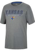 Kansas Jayhawks Colosseum High Pressure T Shirt - Charcoal