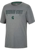 Michigan State Spartans Colosseum High Pressure T Shirt - Charcoal