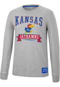 Kansas Jayhawks Colosseum Hey Everyone T Shirt - Grey