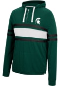 Michigan State Spartans Colosseum Well Were Waiting Henley Fashion Hood - Green