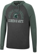 Michigan State Spartans Colosseum Zen Philosopher Tee Fashion Hood - Charcoal
