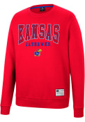 Kansas Jayhawks Colosseum Scholarship Fleece Crew Sweatshirt - Red