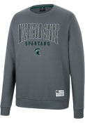 Michigan State Spartans Colosseum Scholarship Fleece Crew Sweatshirt - Charcoal
