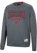 Nebraska Cornhuskers Colosseum Scholarship Fleece Crew Sweatshirt - Charcoal