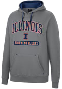 Illinois Fighting Illini Colosseum Scholarship Fleece Hooded Sweatshirt - Charcoal