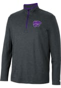 Colosseum Mens Black K-State Wildcats Tiger 1/4 Zip Pullover