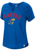 Kansas Jayhawks Womens Colosseum Earth First T-Shirt - Blue