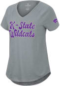 K-State Wildcats Womens Colosseum Stylishly T-Shirt - Grey