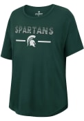 Michigan State Spartans Womens Colosseum Reporter Drop Shoulder T-Shirt - Green