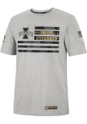 Iowa State Cyclones Colosseum Shockwave Camo Flag T Shirt - Grey