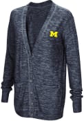 Michigan Wolverines Womens Colosseum Had Me At Hello Cardigan - Navy Blue