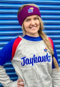 Kansas Jayhawks Womens Colosseum Ya Know Crew Sweatshirt - Grey