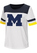 Colosseum Michigan Wolverines Womens White Show Me The Money T-Shirt