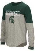 Colosseum Michigan State Spartans Girls Green Baton Long Sleeve T-shirt