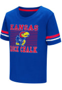 Colosseum Kansas Jayhawks Toddler Blue Qualifier T-Shirt