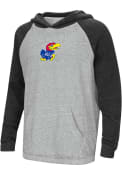 Kansas Jayhawks Kids Grey One-Eyed Hooded Sweatshirt