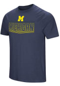 Colosseum Michigan Wolverines Navy Blue ELECTRICITY Tee