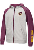 Central Michigan Chippewas Youth Colosseum Parabolic Full Zip Jacket - Grey