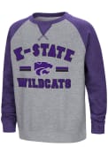K-State Wildcats Youth Colosseum Rudy Crew Sweatshirt - Grey
