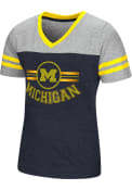 Colosseum Michigan Wolverines Girls Navy Blue Pee Wee Fashion T-Shirt