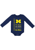 Michigan Wolverines Baby Colosseum Its Still Good LS One Piece - Navy Blue