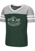 Colosseum Michigan State Spartans Toddler Girls Green Pee Wee T-Shirt