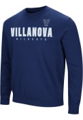 Villanova Wildcats Colosseum Playbook Crew Sweatshirt - Navy Blue