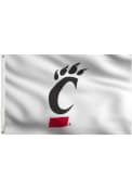 White Cincinnati Bearcats 3x5 White Grommet Silk Screen Grommet Flag