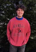 Kansas Jayhawks Comfort Wash 41 Basketball Crew Sweatshirt - Red