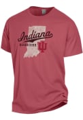 Indiana Hoosiers Comfort Wash T Shirt - Crimson
