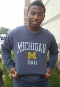 Michigan Wolverines Comfort Wash Dad Crew Sweatshirt - Navy Blue