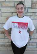Oklahoma Sooners Womens Ombre State Shape T-Shirt - White