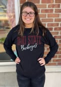 Ohio State Buckeyes Womens Script Overlay T-Shirt - Black